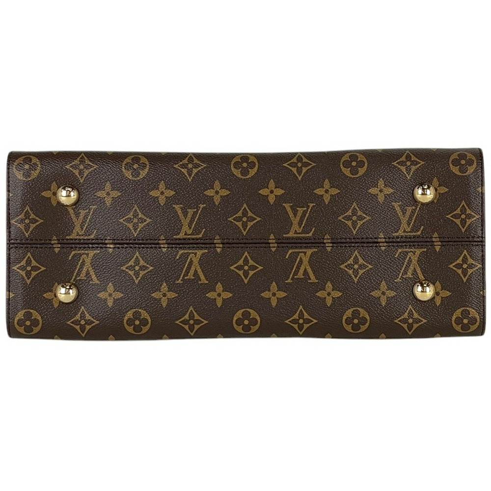 Louis Vuitton Tuileries Tote Shoulder Bag Handbag Monogram Brown Noir Black Red - Picture 4 of 7